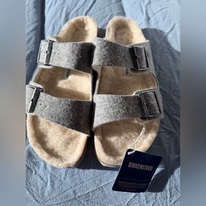 Birkenstock Arizona Light Gray Wool
